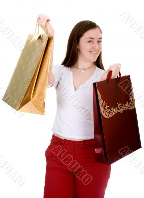 casual girl shopping