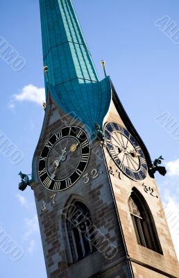 clock tower in zurich