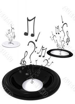 abstract black and white music background
