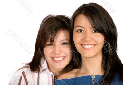 sisters smiling