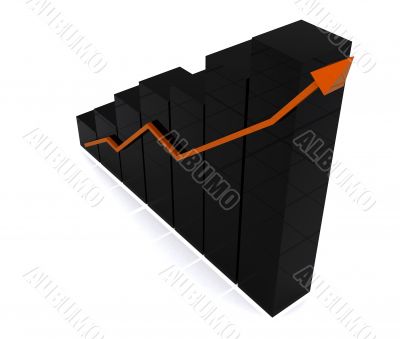 black column graph