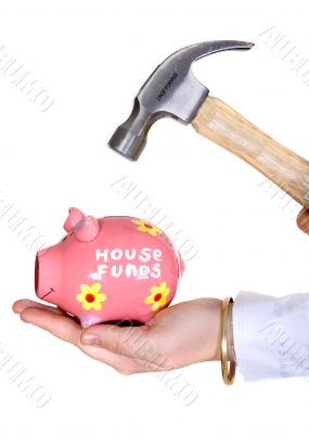 break the piggy bank