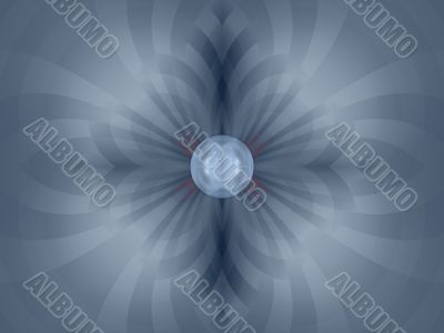 Fractal Abstract Background - Stripes and orb