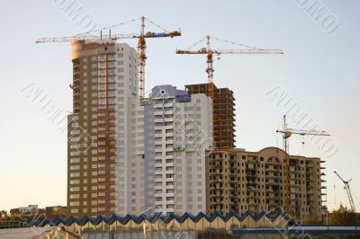 Under construction buildings.