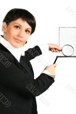 magnifier on a paper