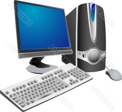 monitor, keyboard, mouse
