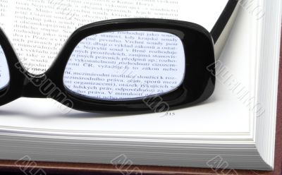 Glasses on a book