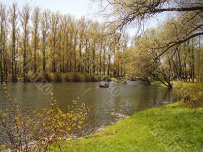 Early spring in a park