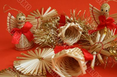 Straw christmas decoration
