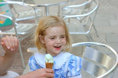 girl eating Ice-cream