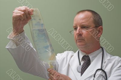 Doctor with an IV