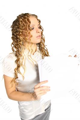 blonde thinks