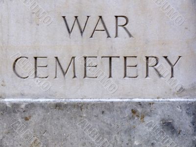 War Cemetery Plaque