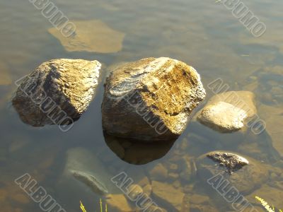 Underwater stones