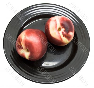 Peaches served at Black Japanese plate