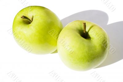 Two green apples