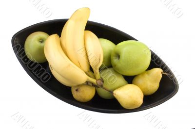 Served bananas, pears and apples 4