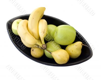 Served bananas, pears and apples 3