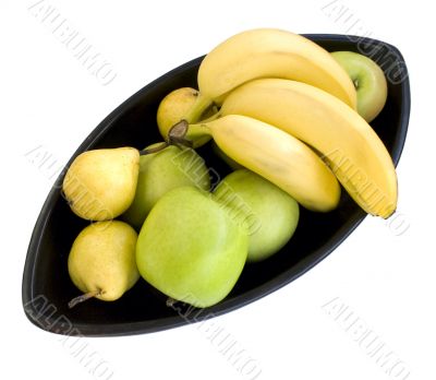 Served bananas, pears and apples 5