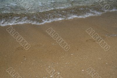 The sand on the beach