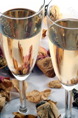 Wineglass of champagne