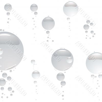 bubble clear silver