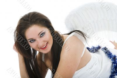 Beautiful woman with wings