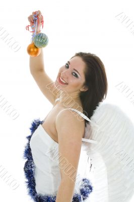 Beautiful woman with wings