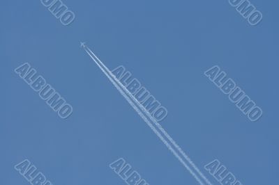 Airplane in the sky