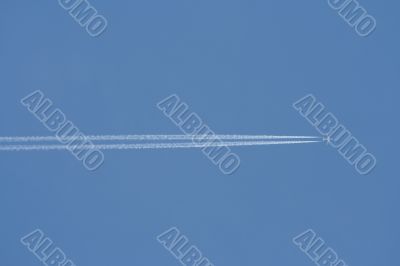 Airplane in the sky