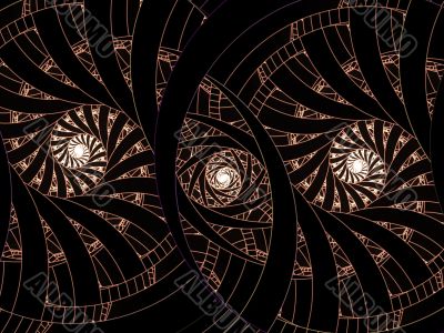 Fractal Abstract Background - Triple spiral