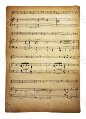 Musical page with notes