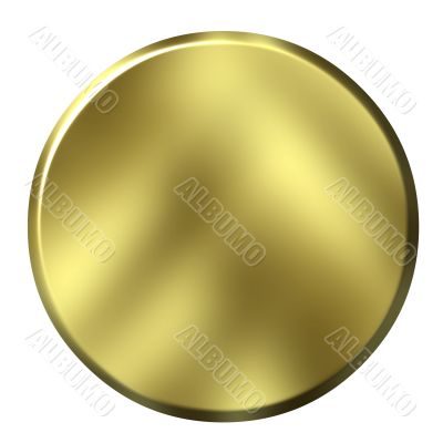 3D Golden Button