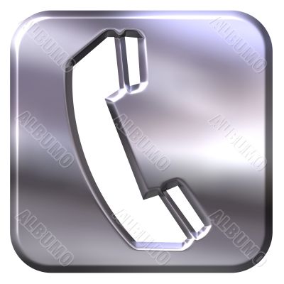 3D Silver Telephone Sign