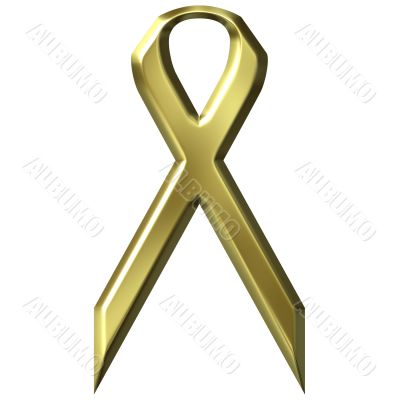 3D Golden Ribbon