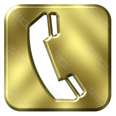 3D Golden Telephone Sign
