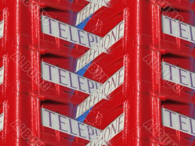 abstract telephone booth sign