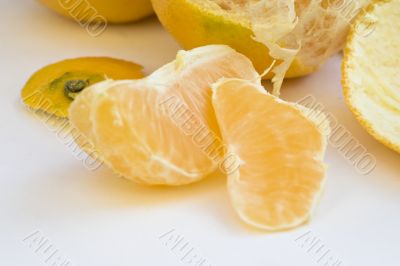 Naked and dressed - still lfe with tangerines