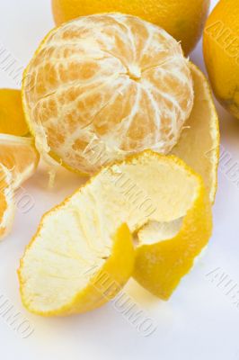 Naked and dressed - still lfe with tangerines