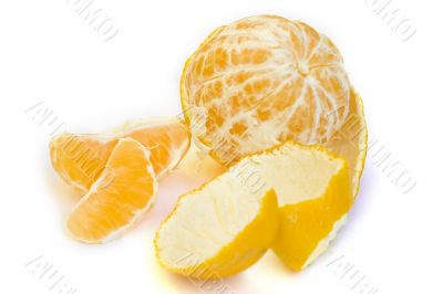 Naked and dressed - still lfe with tangerines