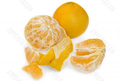 Naked and dressed - still lfe with tangerines