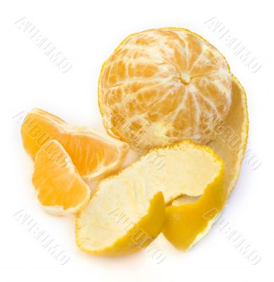 Naked and dressed - still lfe with tangerines