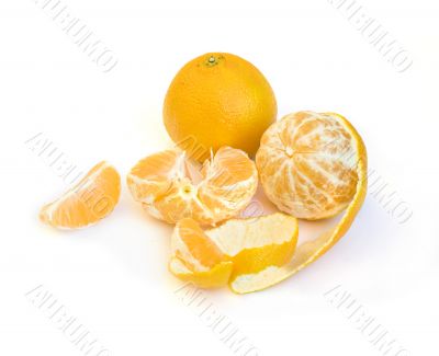 Naked and dressed - still lfe with tangerines