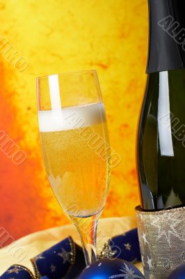 Champagne on glass