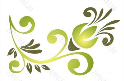 green ornate pattern