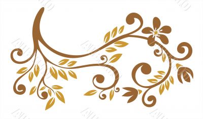 bronze floral pattern