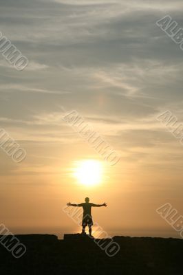The man and the sunset