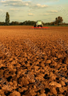 Tractor and field