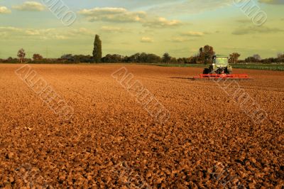 Tractor and field