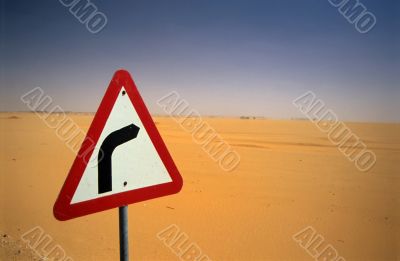 Sign in desert, Sahara